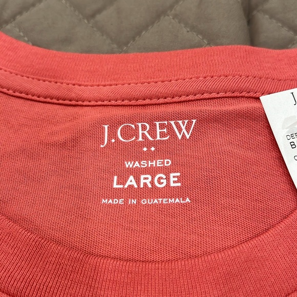 J. Crew Seasoned Red Cotton washed jersey tee/NWT/L - Picture 6 of 8